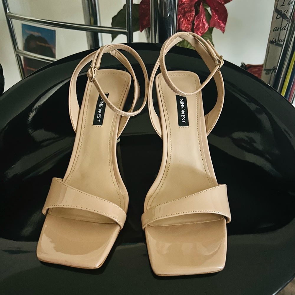 Nine West Nude Strappy Heels